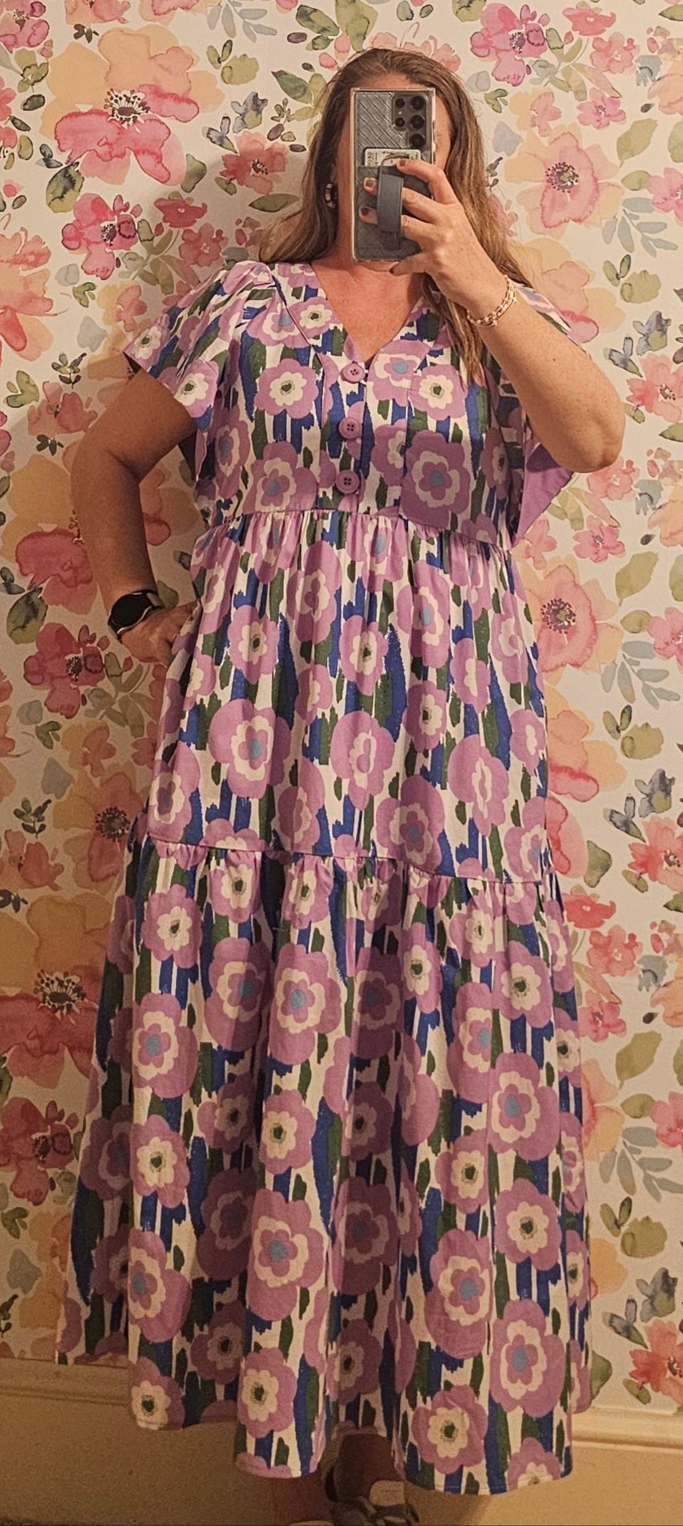 Lavender Floral Dress